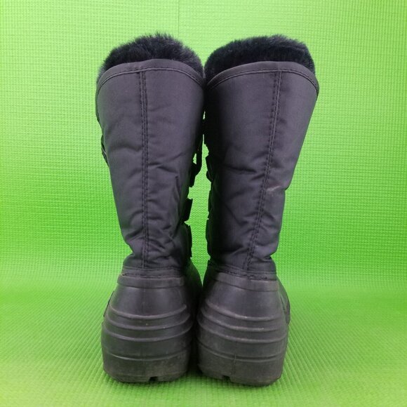 ✅NORTHWEST TERRITORY INSULATED WINTER SNOW BOOTS BLACK SIZE 8 FAUX FUR REMOVABLE - Picture 9 of 11